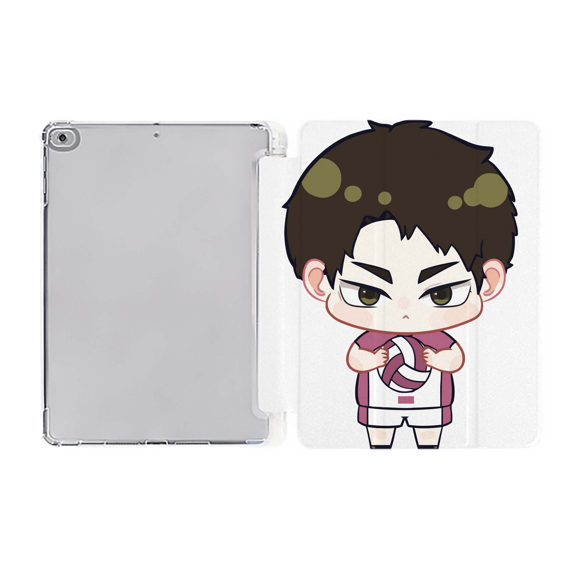 （画像用） ハイキュー!! Haikyu!! IPad ケース ペン収納付き 三つ折りスタンド PUレザー×シリコン 対応機種9.5/10.5/10.9インチ